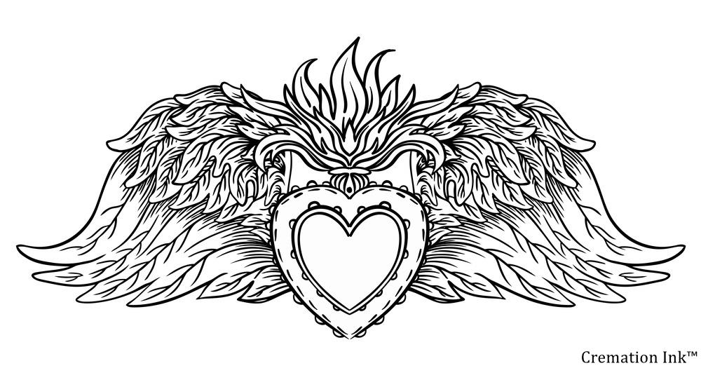 memorial tattoo angel wings