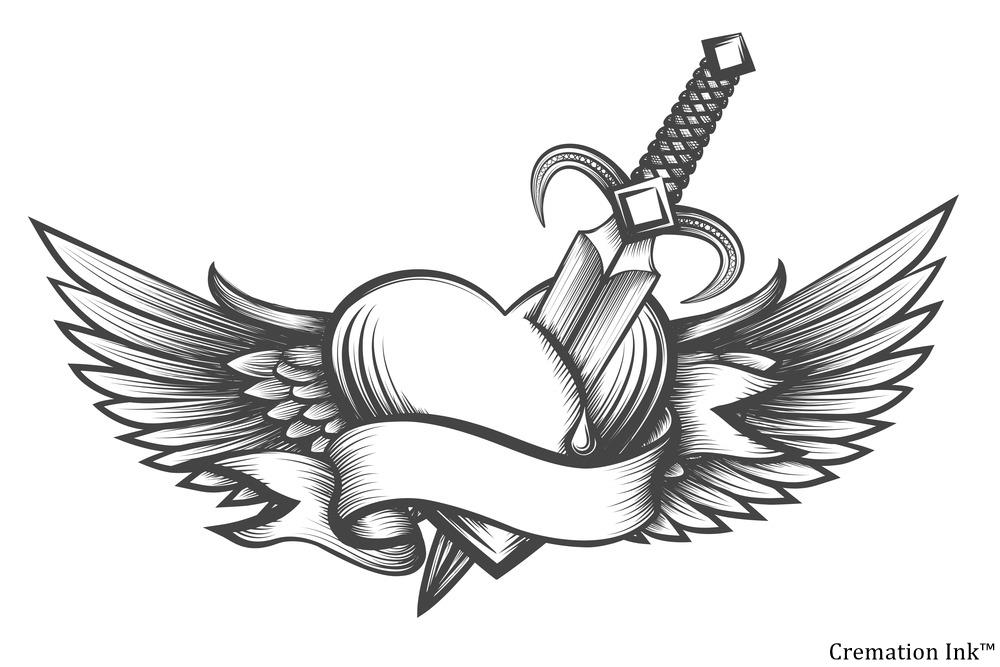 memorial tattoo angel wings