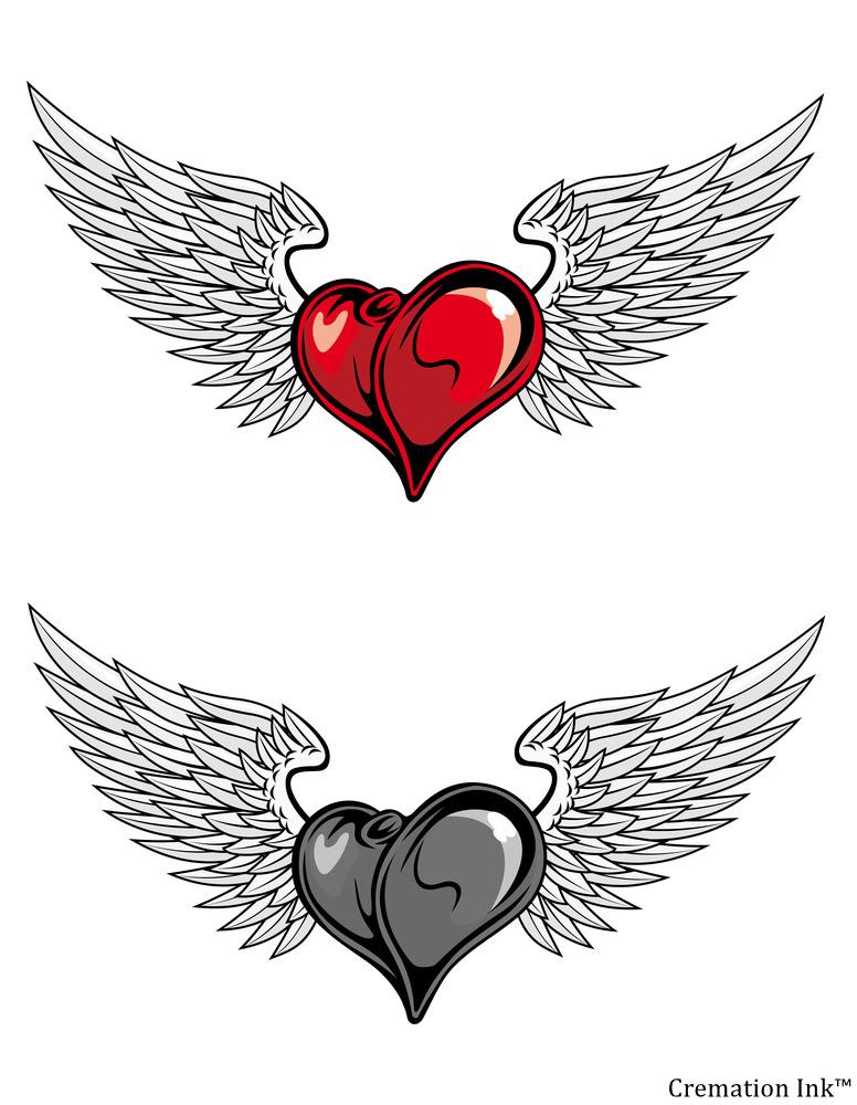 memorial tattoo angel wings