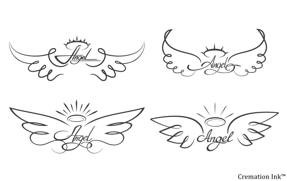 memorial tattoo angel wings