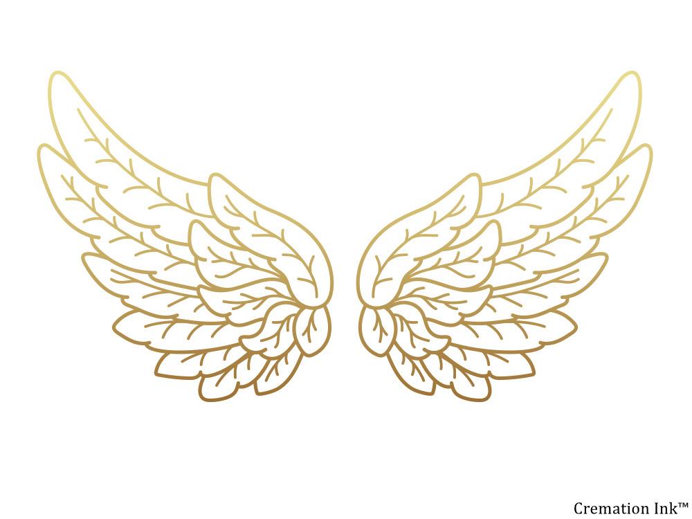 angel wings memorial tattoo designs