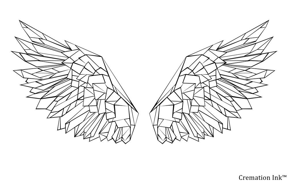 memorial tattoo angel wings