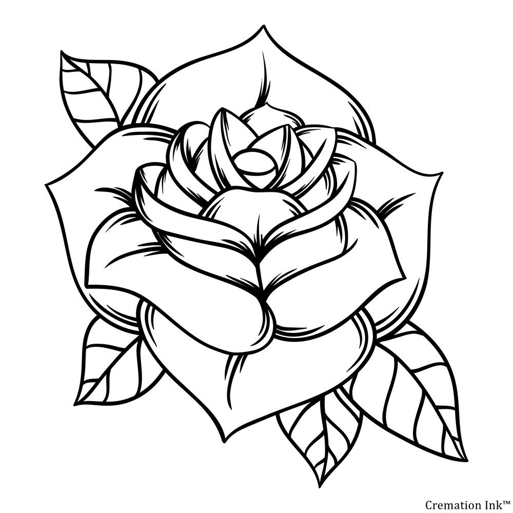 rose memorial tattoo designs