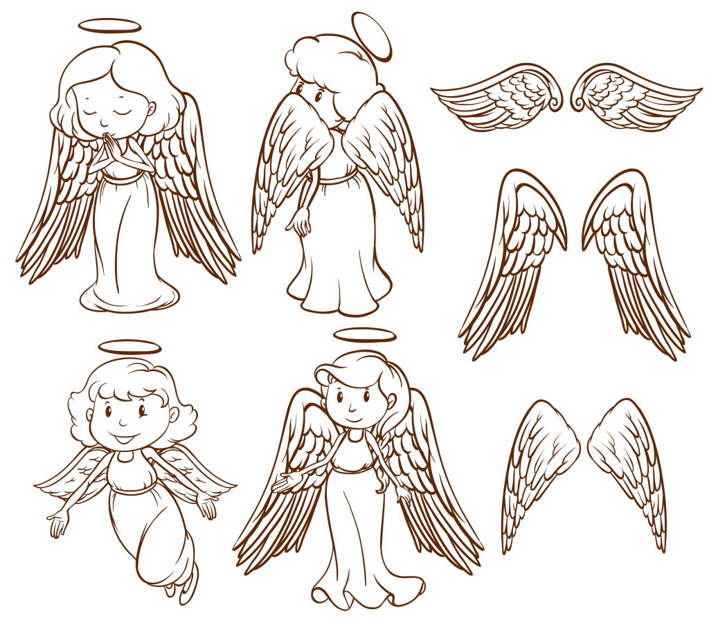 angel wings memorial tattoo design 1