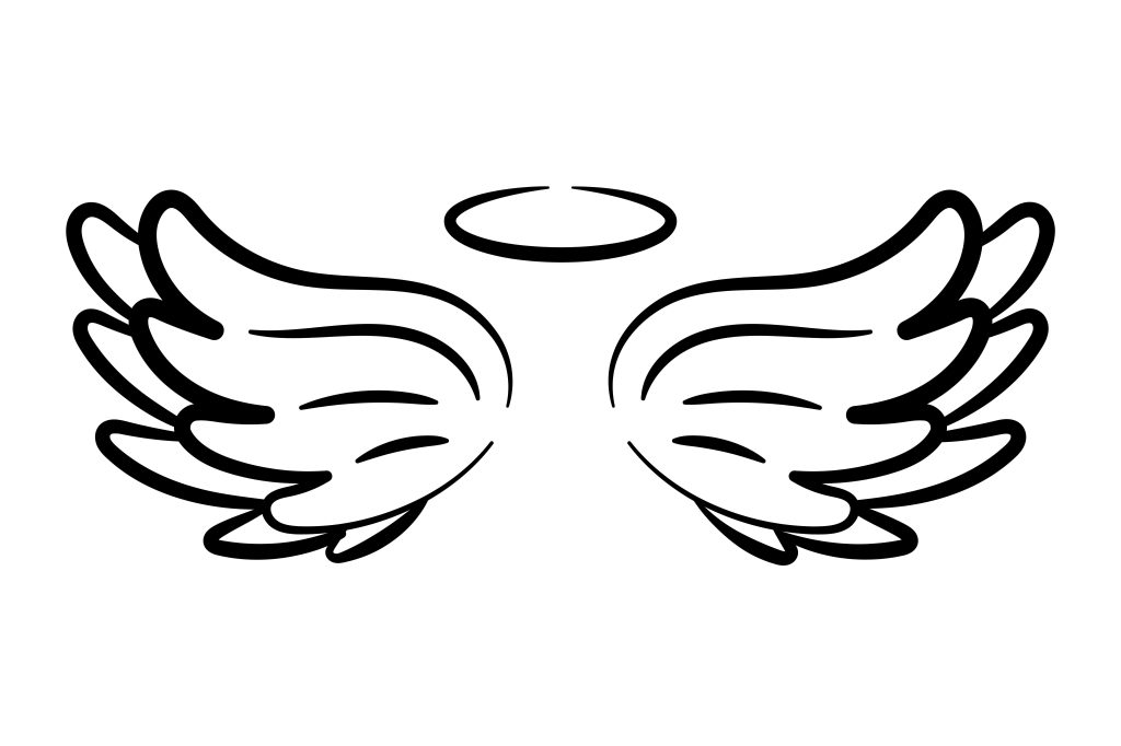 angel wings memorial tattoo design 2