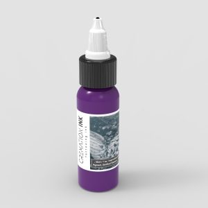 dark purple cremation tattoo ink
