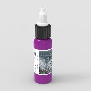 light purple cremation tattoo ink