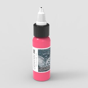 pink cremation tattoo ink